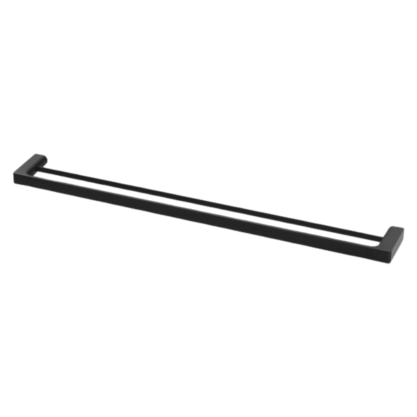 Phoenix Gloss Double Towel Rail 800mm Matte Black