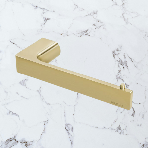 Phoenix Gloss Toilet Roll Holder Brushed Gold