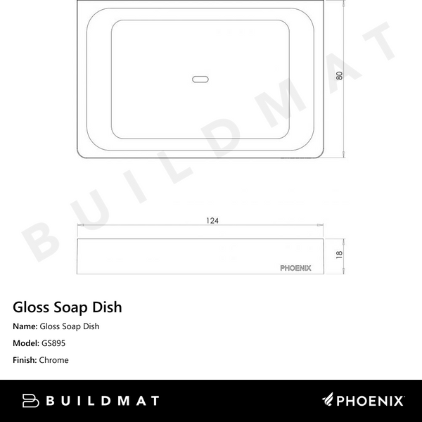 Phoenix Gloss Soap Dish Chrome