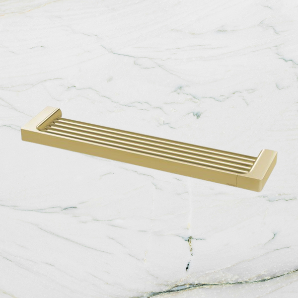 Phoenix Gloss Shower Shelf Brushed Gold