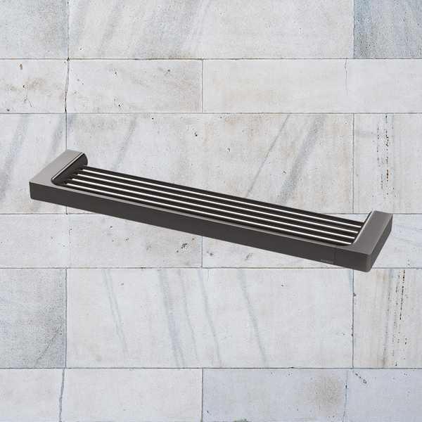 Phoenix Gloss Shower Shelf Brushed Carbon