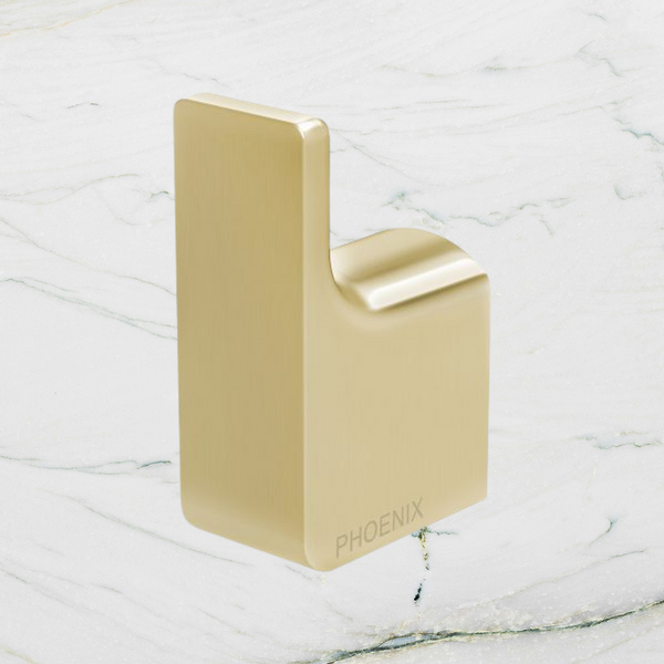 Phoenix Gloss Robe Hook Brushed Gold