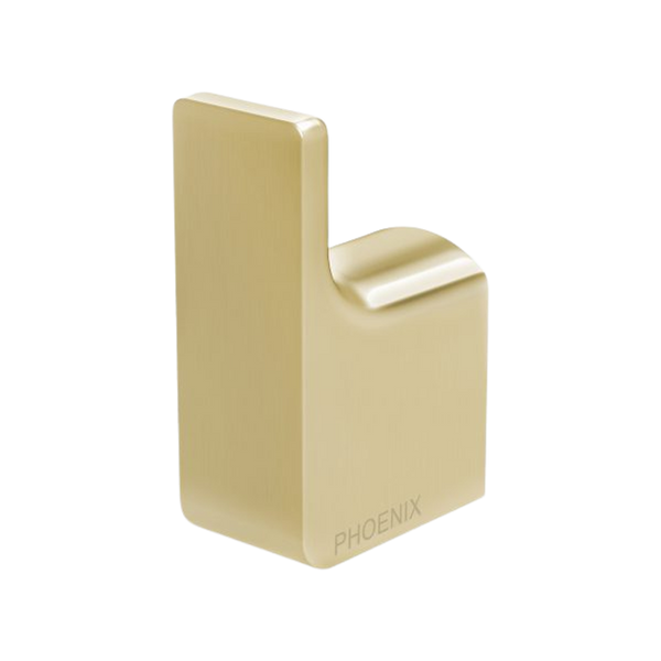 Phoenix Gloss Robe Hook Brushed Gold