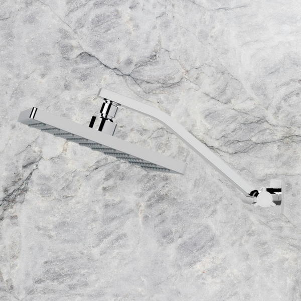 Phoenix Lexi Universal Shower Arm & 200mm Square Rose Chrome