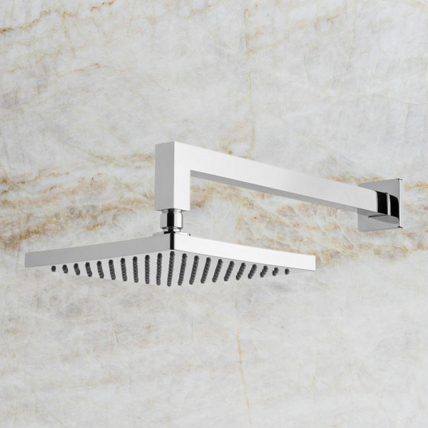 Phoenix Lexi Shower Arm 400mm & 200mm Square Rose Chrome