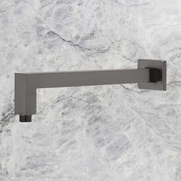 Phoenix Lexi Shower Arm 400mm Square Brushed Carbon
