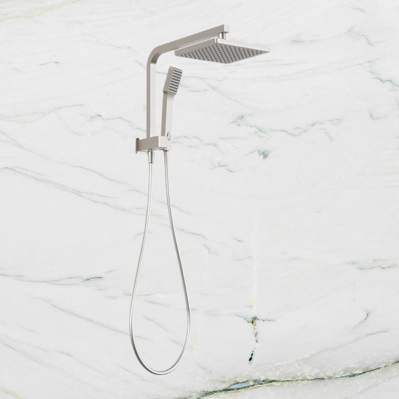 Lexi Compact Twin Shower Brushed Nickel – Buildmat