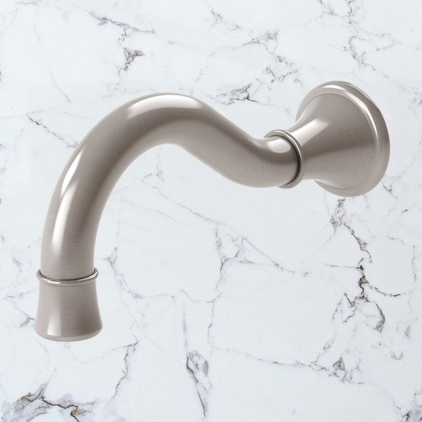 Phoenix Nostalgia Basin / Bath Outlet 180mm Shepherds Crook Brushed Nickel