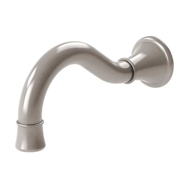 Phoenix Nostalgia Basin / Bath Outlet 180mm Shepherds Crook Brushed Nickel