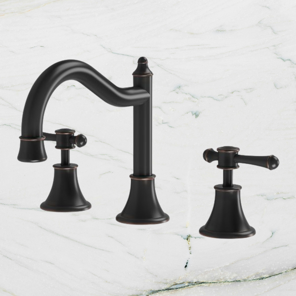 Phoenix Nostalgia Lever Basin Set Shepherds Crook Antique Black