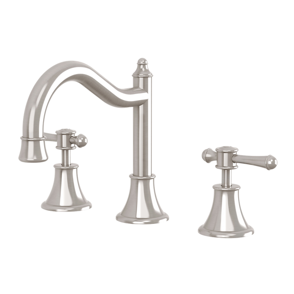 Phoenix Nostalgia Lever Basin Set Shepherds Crook Brushed Nickel