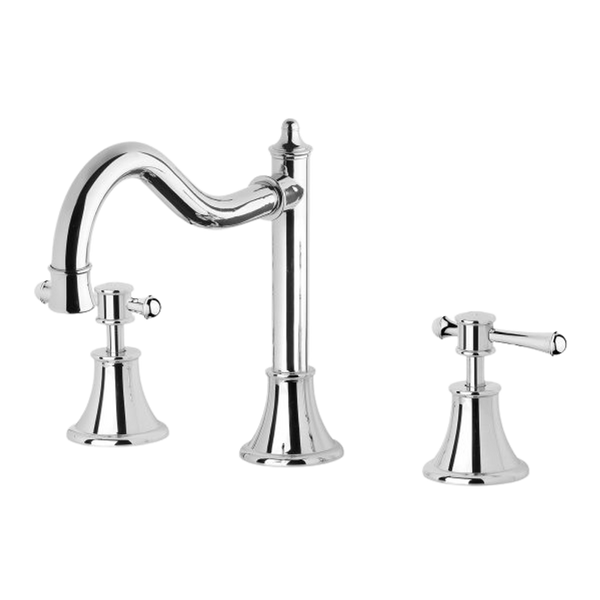 Phoenix Nostalgia Lever Basin Set Shepherds Crook Chrome
