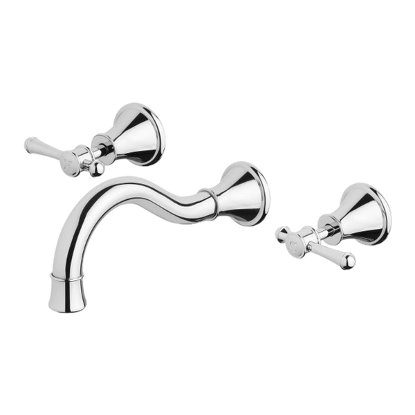 Phoenix Nostalgia Lever Basin / Bath Set 180mm Shepherds Crook Chrome