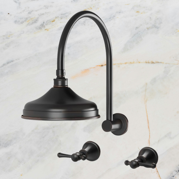Phoenix Nostalgia Lever Shower Set Antique Black
