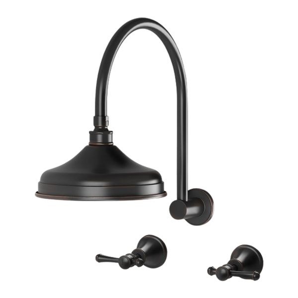 Phoenix Nostalgia Lever Shower Set Antique Black