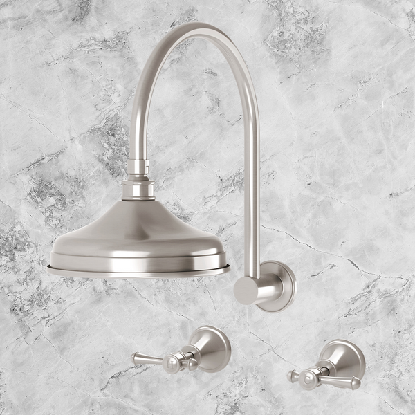Phoenix Nostalgia Lever Shower Set Brushed Nickel