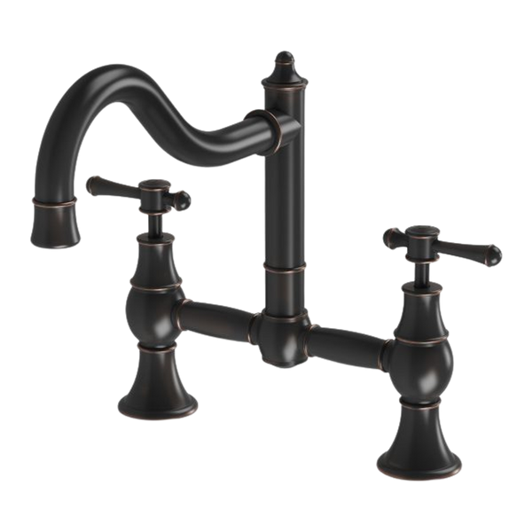 Phoenix Nostalgia Exposed Sink Set 230mm Shepherds Crook Antique Black