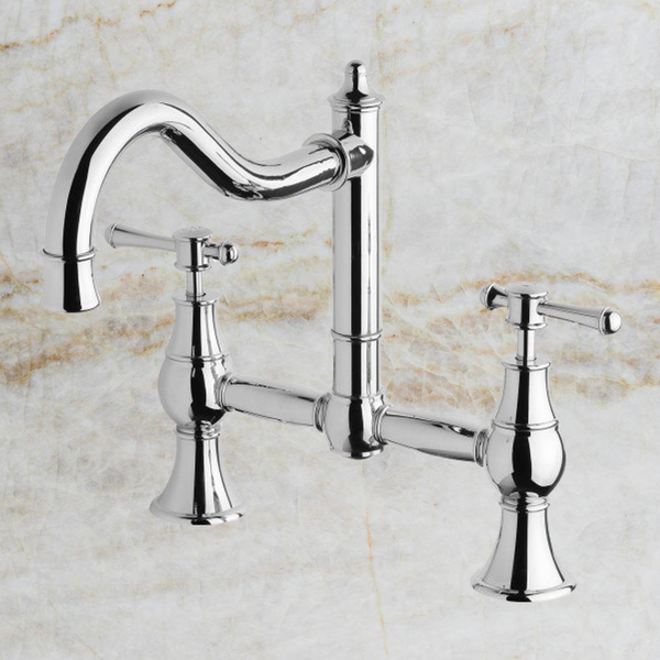 Phoenix Nostalgia Exposed Sink Set 230mm Shepherds Crook Chrome