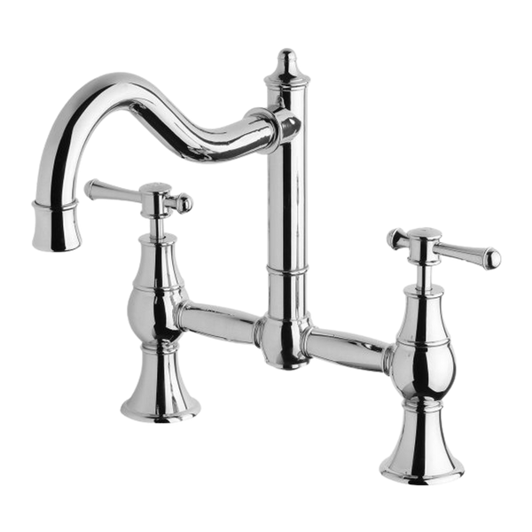 Phoenix Nostalgia Exposed Sink Set 230mm Shepherds Crook Chrome