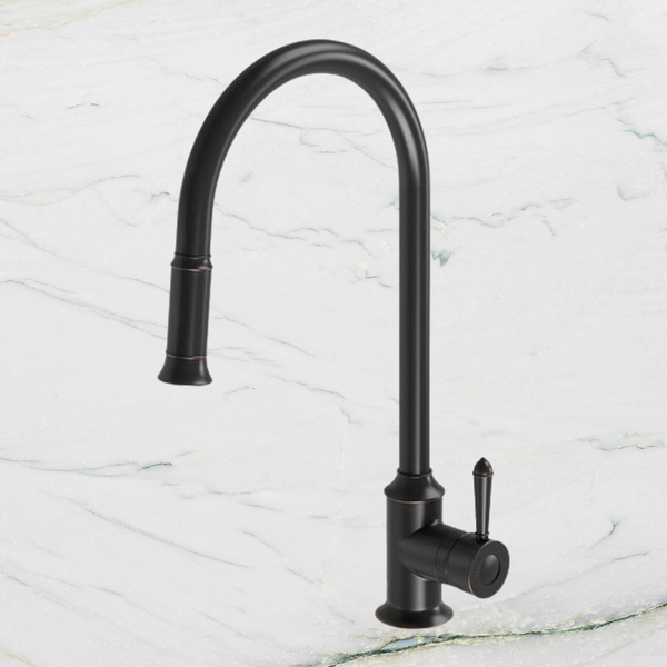 Phoenix Nostalgia Pull Out Sink Mixer 230mm Antique Black