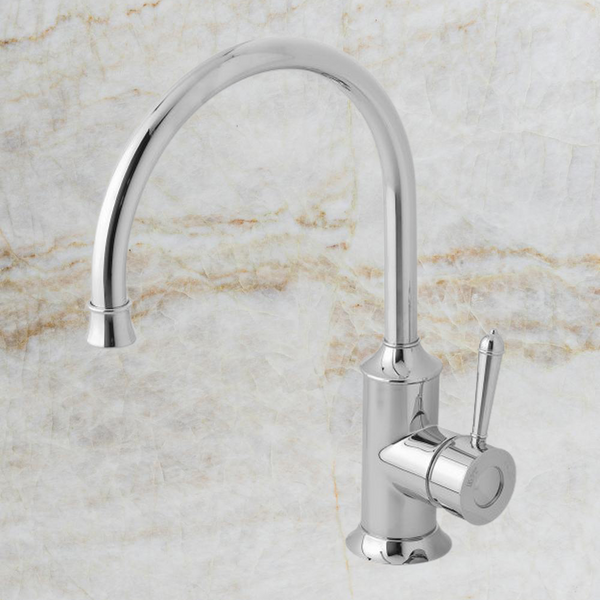 Phoenix Nostalgia Sink Mixer 220mm Gooseneck Chrome