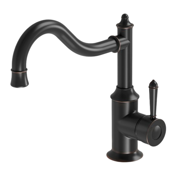 Phoenix Nostalgia Sink Mixer 220mm Shepherds Crook Antique Black