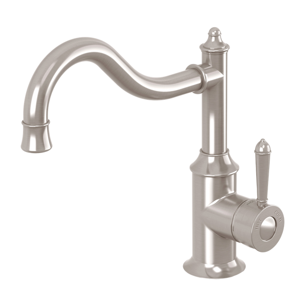 Phoenix Nostalgia Sink Mixer 220mm Shepherds Crook Brushed Nickel