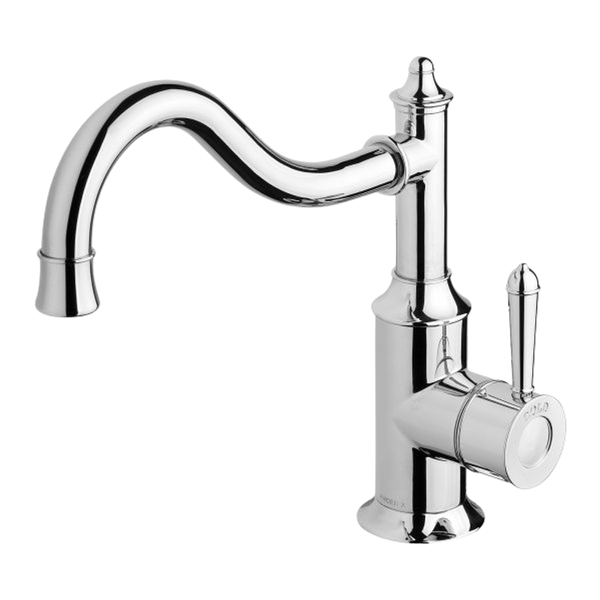 Phoenix Nostalgia Sink Mixer 220mm Shepherds Crook Chrome