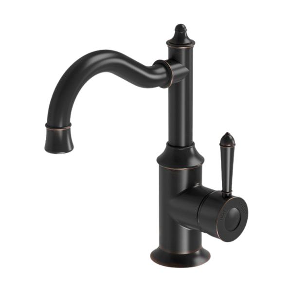 Phoenix Nostalgia Basin Mixer 160mm Shepherds Crook Antique Black