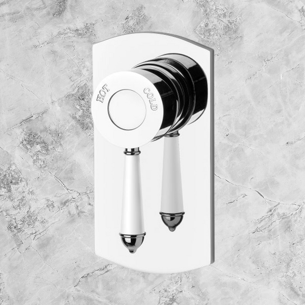 Phoenix Nostalgia Shower / Wall Mixer Chrome White