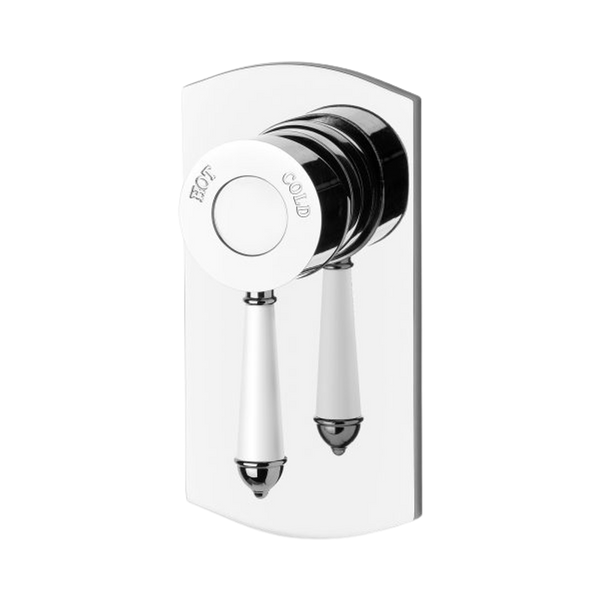 Phoenix Nostalgia Shower / Wall Mixer Chrome White