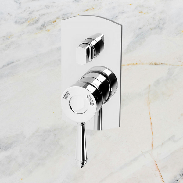 Phoenix Nostalgia Shower / Bath Diverter Mixer Chrome