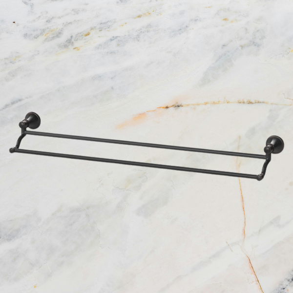 Phoenix Nostalgia Double Towel Rail 760mm Antique Black
