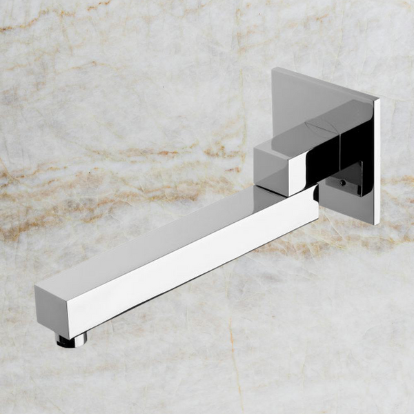 Phoenix Swivel Bath Outlet Squareline 200mm Chrome