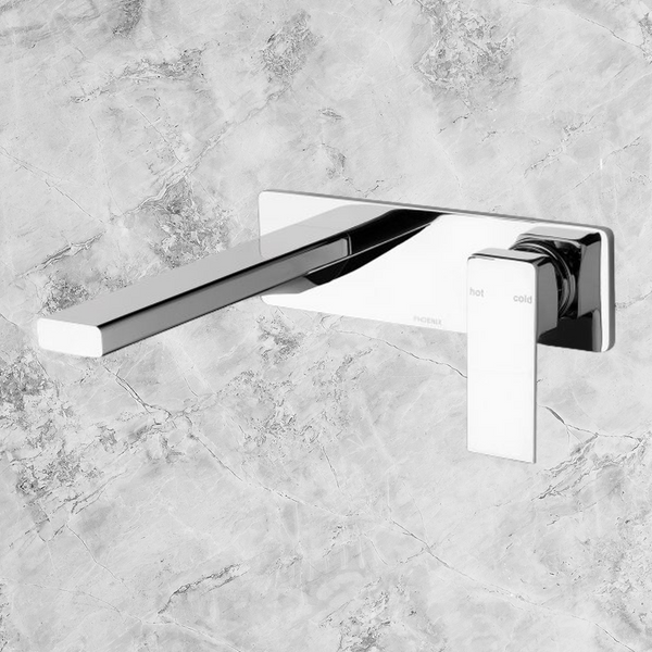 Phoenix Radii Wall Basin Mixer Set 200mm Chrome