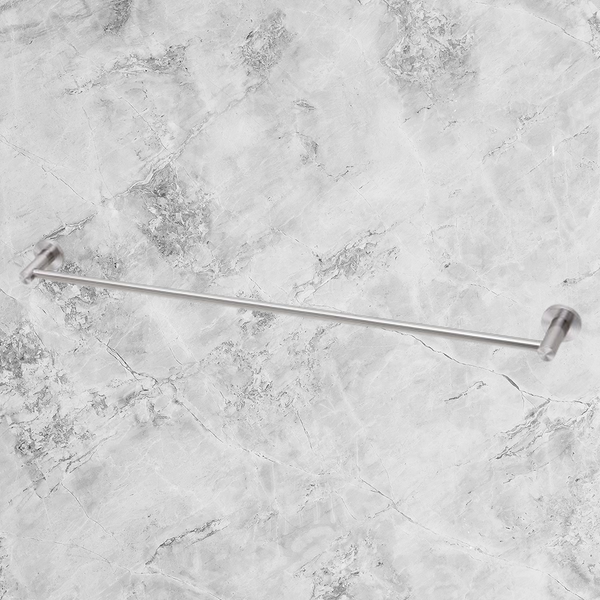 Phoenix Radii SS 316 Single Towel Rail Round Plate 800mm Stainless Steel