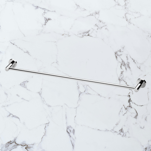 Phoenix Radii Single Towel Rail 800mm Round Plate Chrome