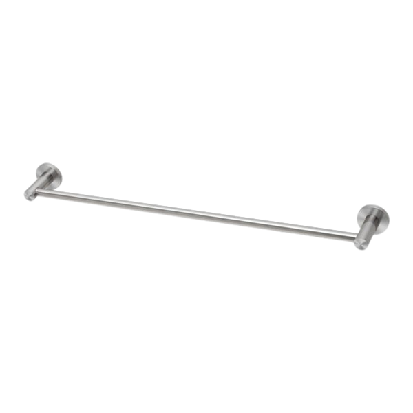 Phoenix Radii SS 316 Single Towel Rail Round Plate 600mm Stainless Steel