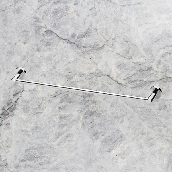 Phoenix Radii Single Towel Rail 600mm Round Plate Chrome