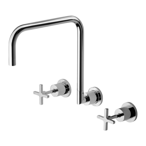 Phoenix Radii Wall Sink Set 300mm Chrome