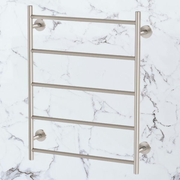 Phoenix Radii Towel Ladder 550 x 740mm Round Plate Brushed Nickel