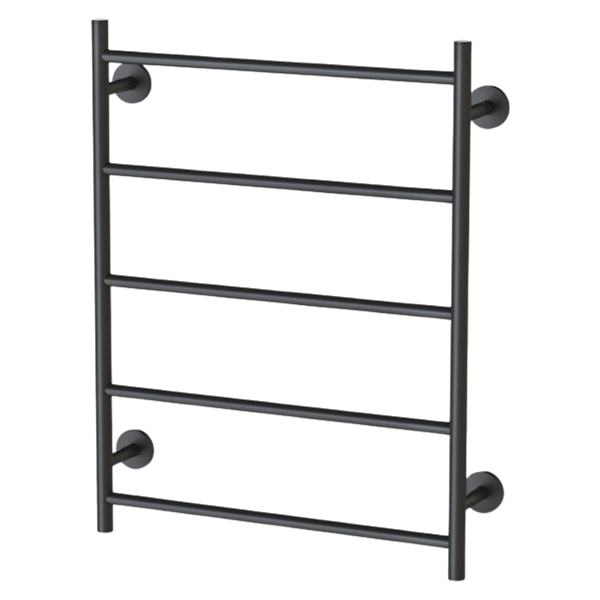 Phoenix Radii Towel Ladder 550 x 740mm Round Plate Matte Black
