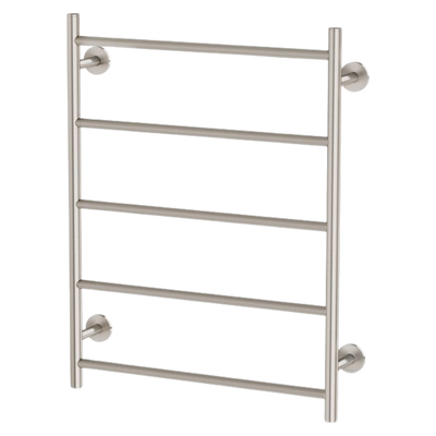 Phoenix Radii Heated Towel Ladder 550 x 740mm Round Plate Brushed Nickel