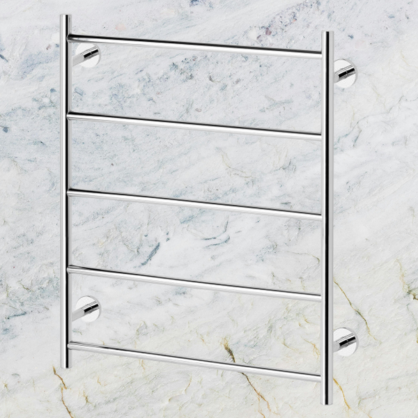 Phoenix Radii Heated Towel Ladder 550 x 740mm Round Plate Chrome