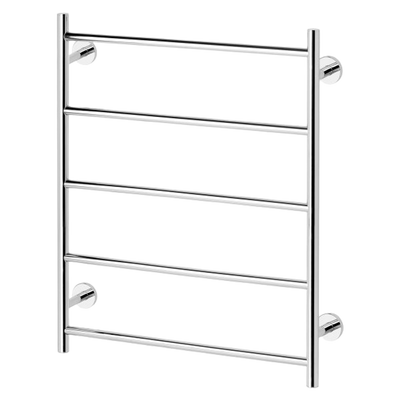 Phoenix Radii Heated Towel Ladder 550 x 740mm Round Plate Chrome