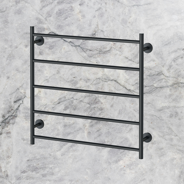 Phoenix Radii Heated Towel Ladder 750mm x 740mm Matte Black