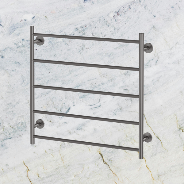 Phoenix Radii Heated Towel Ladder 750mm x 740mm Brushed Carbon