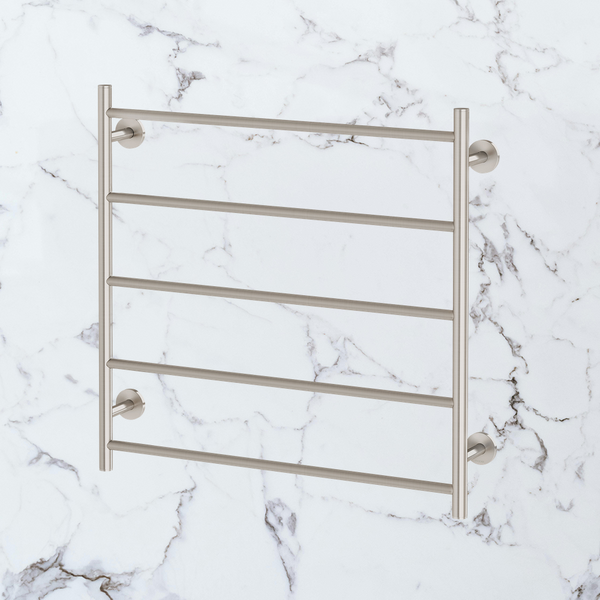 Phoenix Radii Heated Towel Ladder 750mm x 740mm Brushed Nickel