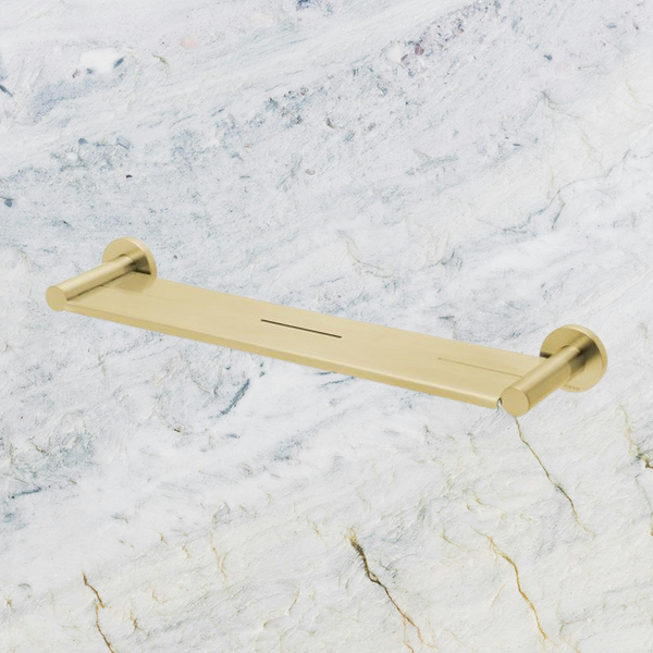 Phoenix Radii Metal Shelf Round Plate Brushed Gold