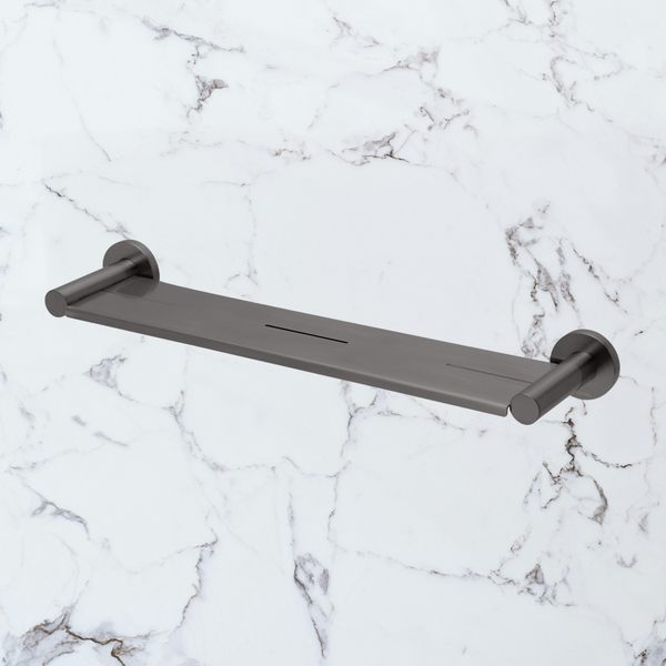 Phoenix Radii Metal Shelf Round Plate Brushed Carbon